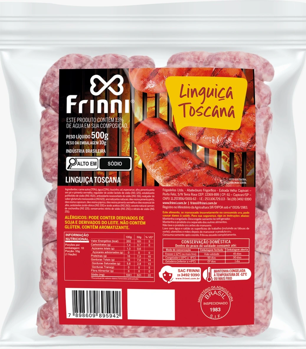 Linguica Suina Frinni 500g Toscana