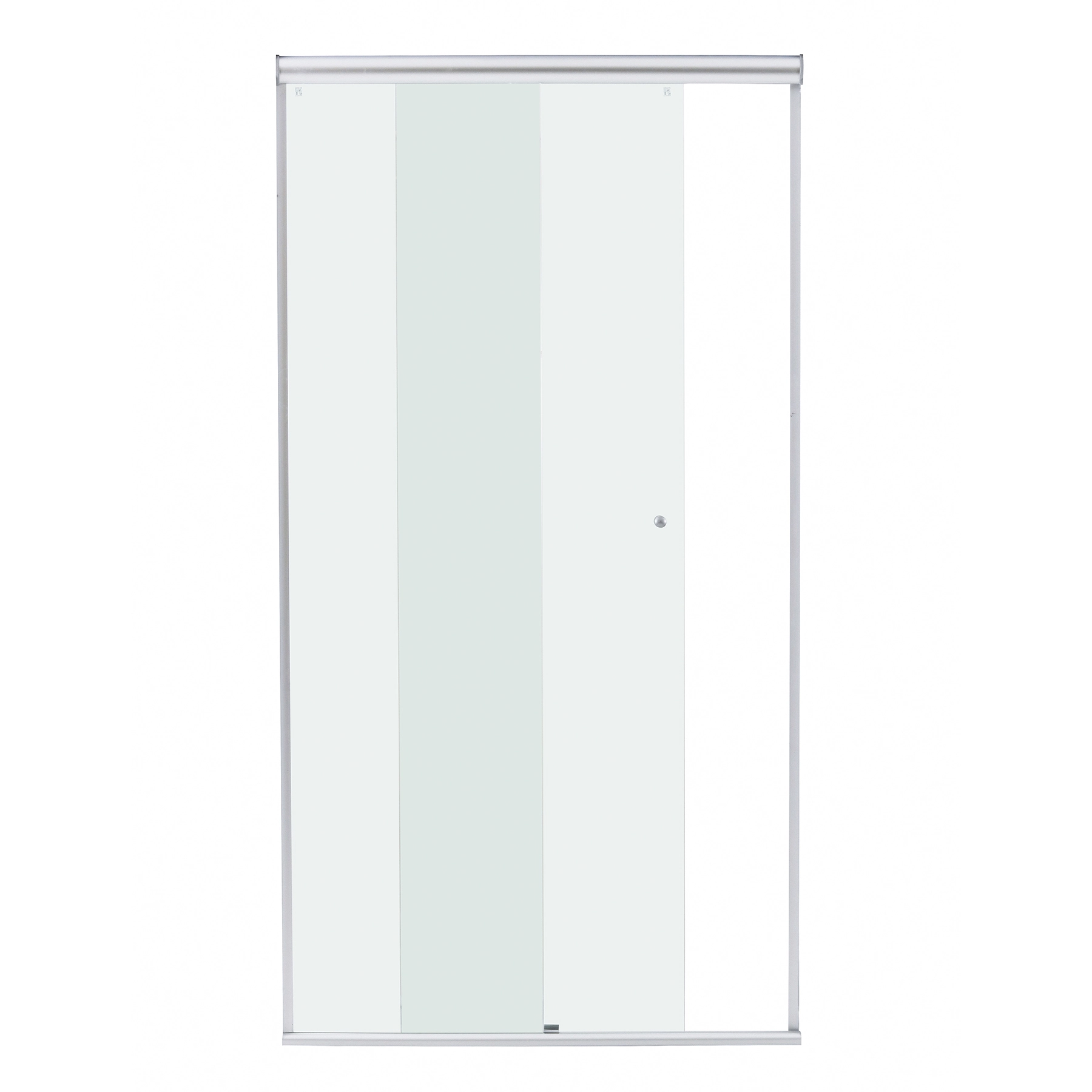 Box para Banheiro 100x190cm Vidro Incolor Frontal de Correr 2 Folhas Cromado Simple Speed Temper