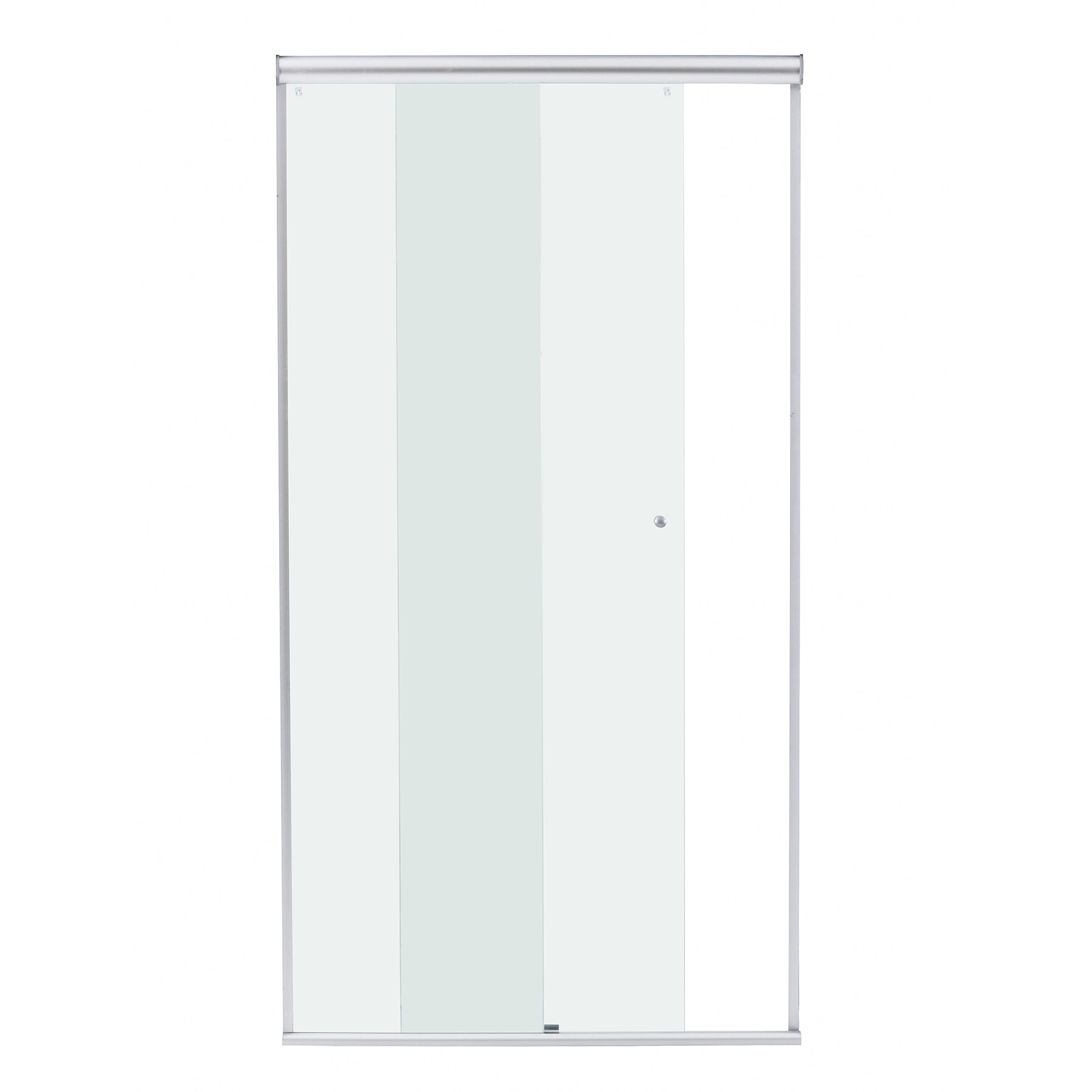 Box para Banheiro 120x190cm Vidro Incolor Frontal de Correr 2 Folhas Cromado Simple Speed Temper