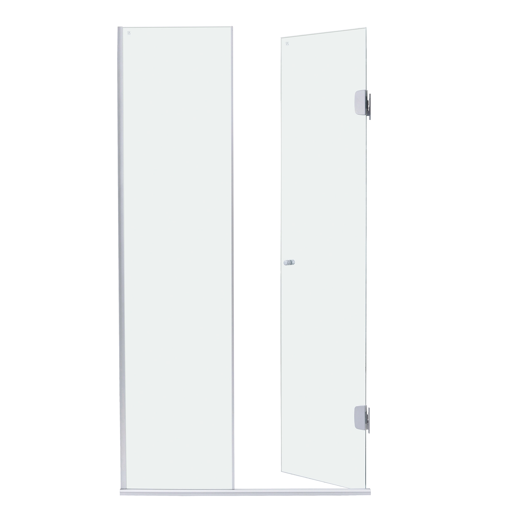 Box para Banheiro 85x185cm Vidro Incolor Frontal de Abrir 2 Folhas Cromado Basic Speed Temper