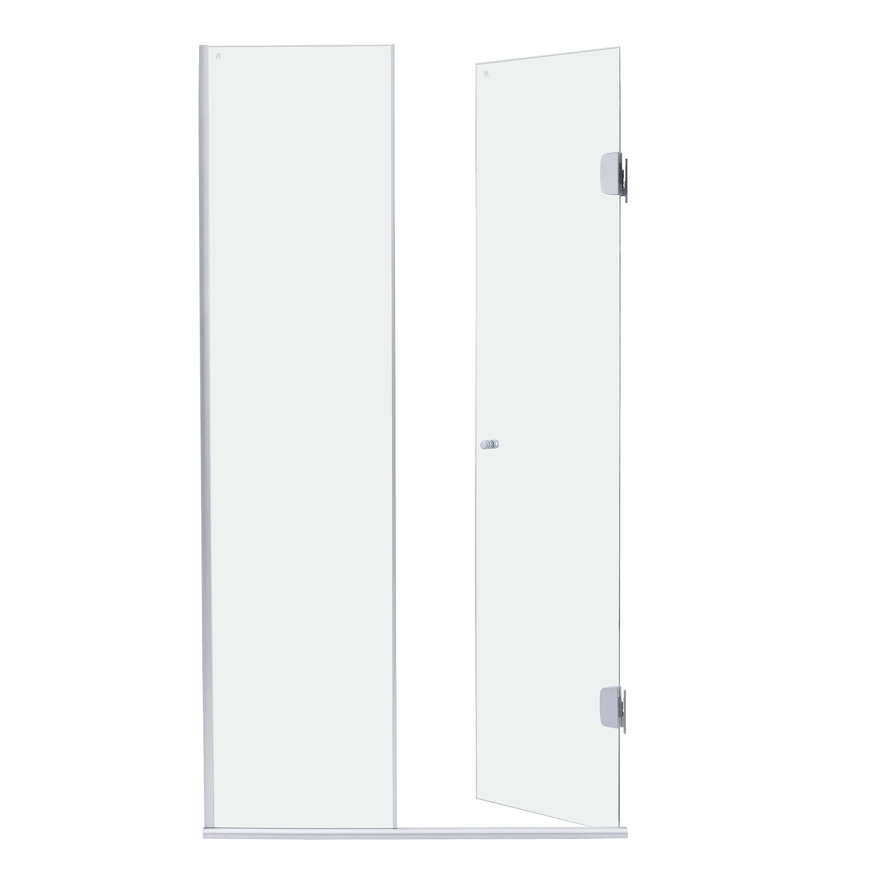 Box para Banheiro 95x185cm Vidro Incolor Frontal de Abrir 2 Folhas Cromado Basic Speed Temper