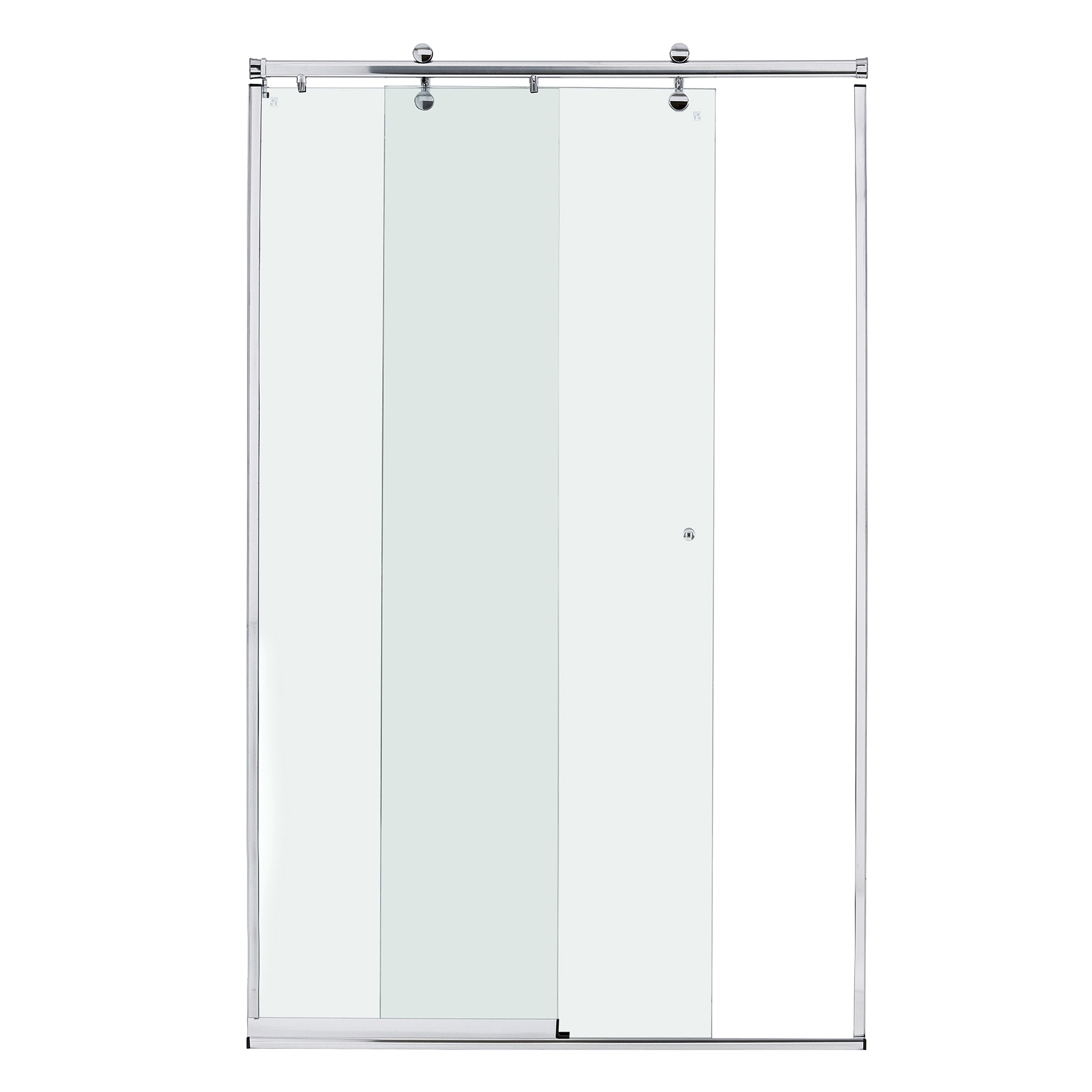 Box para Banheiro 110x200cm Vidro Incolor Frontal de Correr 2 Folhas Cromado Elegance Speed Temper
