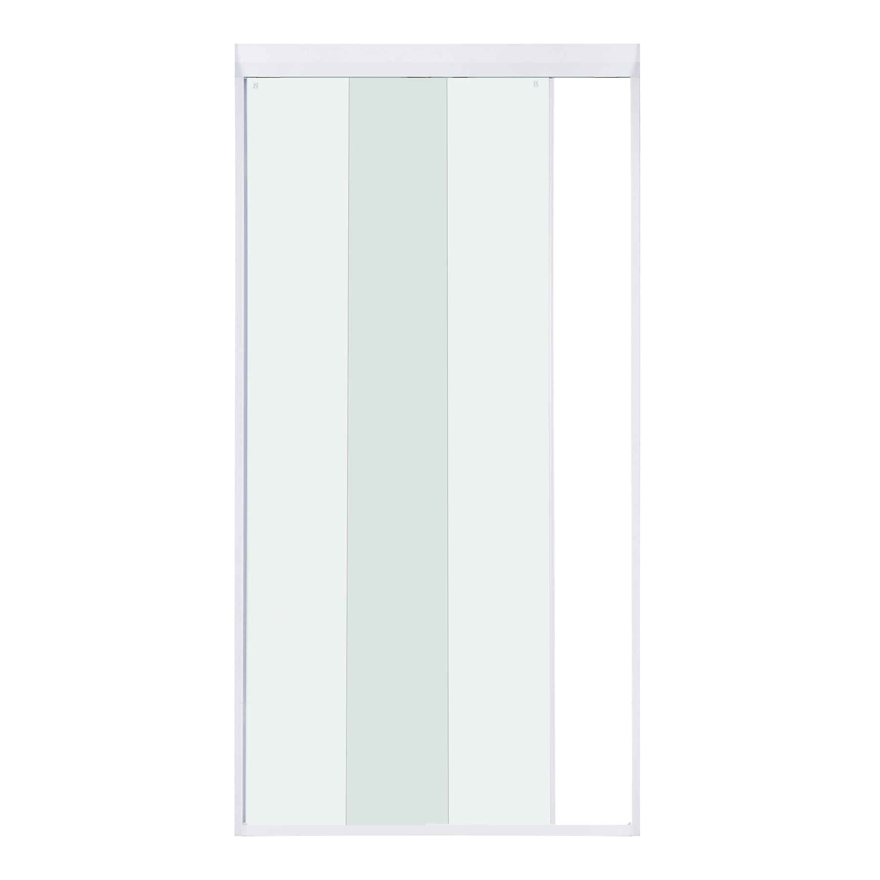 Box para Banheiro 120x200cm Vidro Incolor Frontal de Correr 2 Folhas Branco Duo Safe Speed Temper