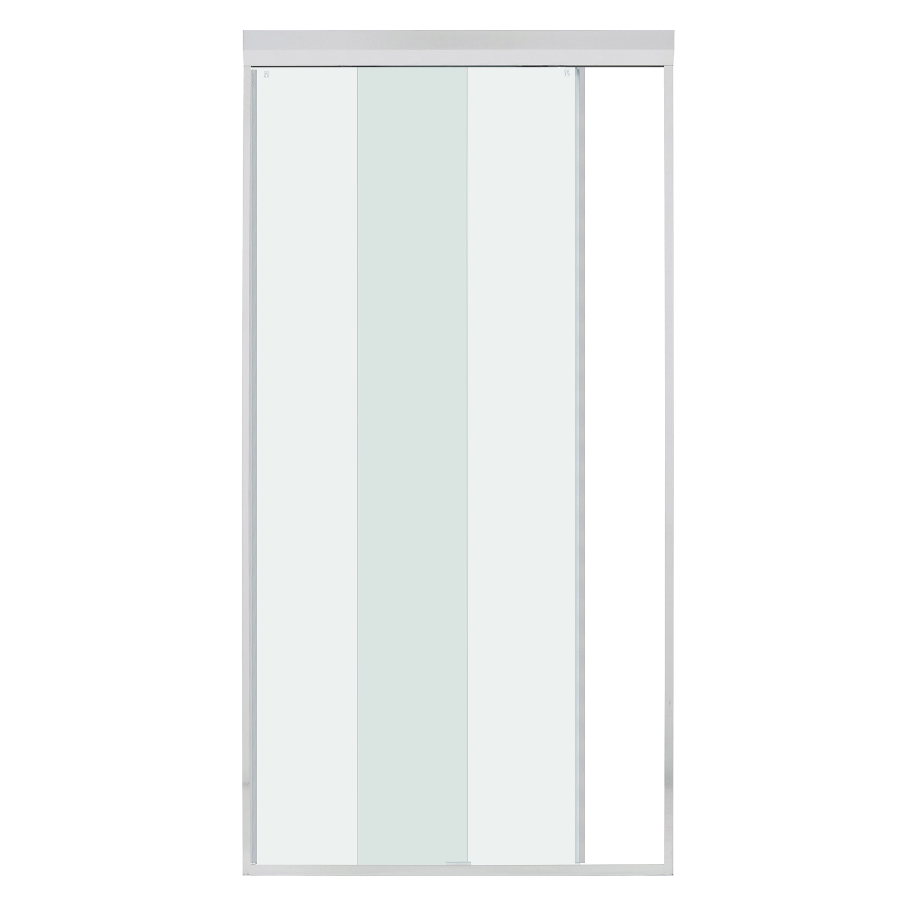 Box para Banheiro 120x200cm Vidro Incolor Frontal de Correr 2 Folhas Cromado Duo Safe Speed Temper