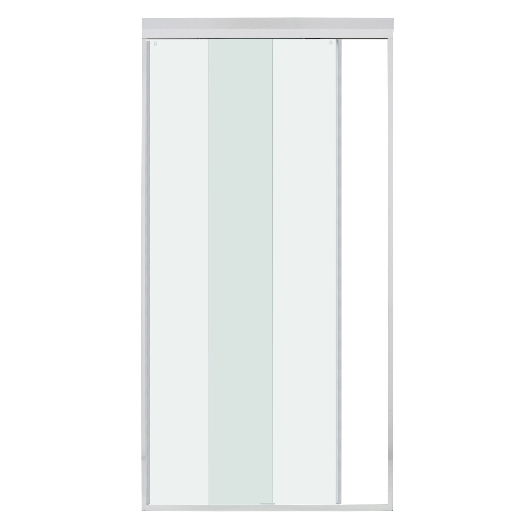 Box para Banheiro 130x200cm Vidro Incolor Frontal de Correr 2 Folhas Cromado Duo Safe Speed Temper