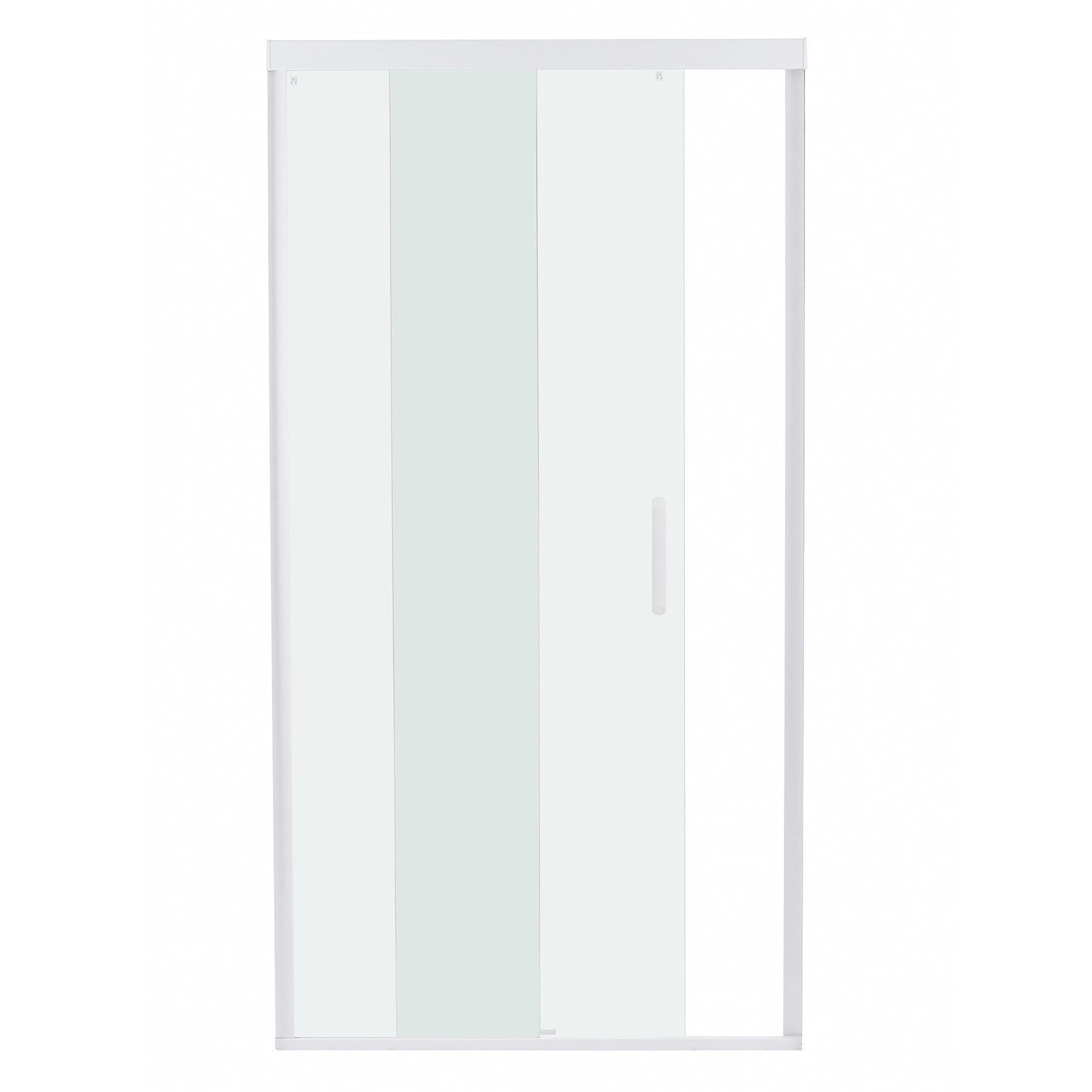 Box para Banheiro 130x190cm Vidro Incolor Frontal de Correr 2 Folhas Branco Remix Sensea