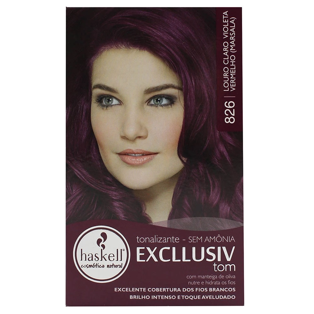 Tonalizante Haskell 826 Louro Claro Violeta Vermelho