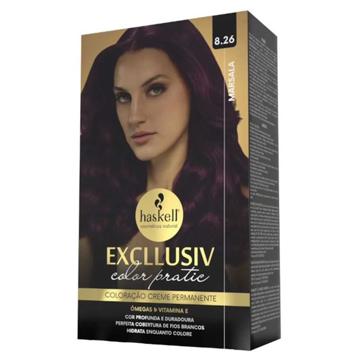 Coloracao Kit Permanente Haskell Color Pratic 8.26 Marsala 1un