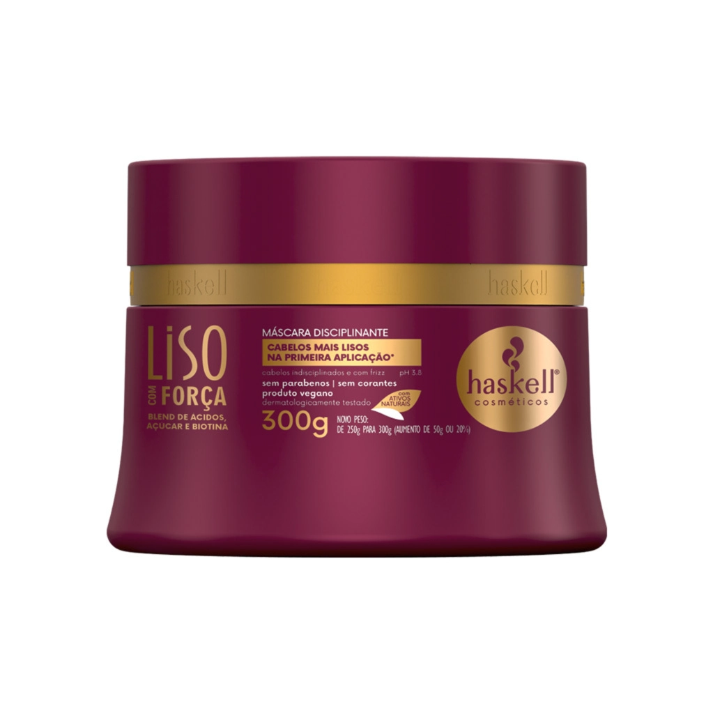 Creme/mascara Tratamento Haskell Liso C Forca 300gr New