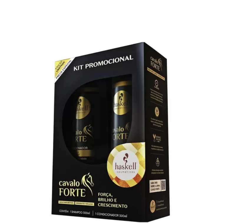 Kit Shampoo Condicionador 500ml Cavalo Forte Haskell