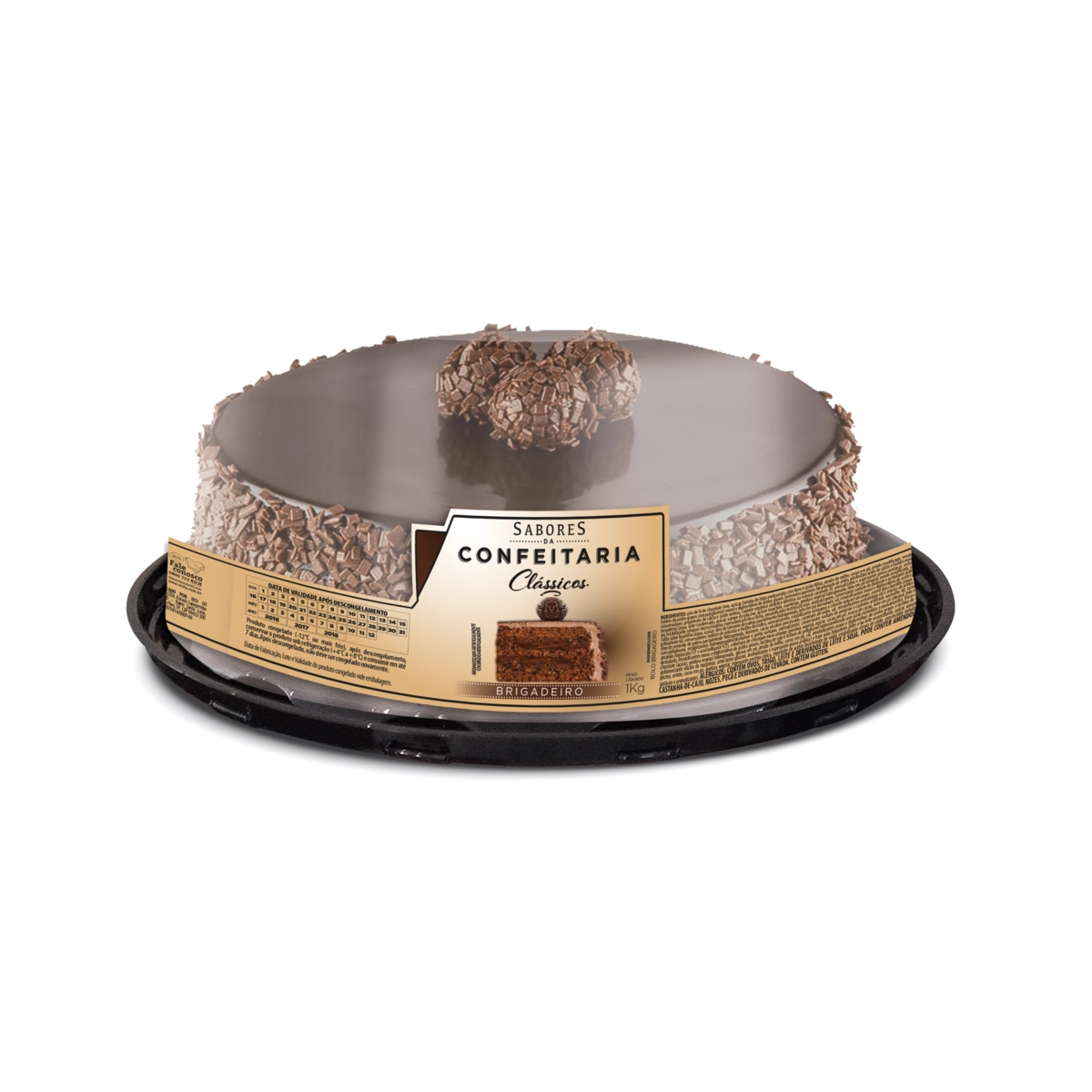 Bolo Congelado Brigadeiro Sabores Da Confeitaria Bandeja 1kg
