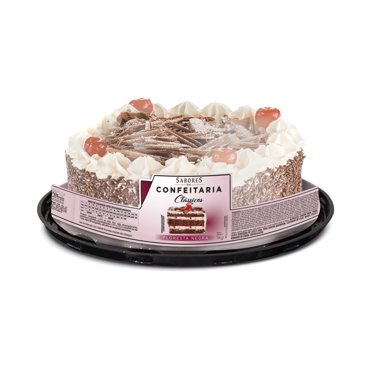 Bolo Congelado Floresta Negra Sabores Da Confeitaria Bandeja 1kg
