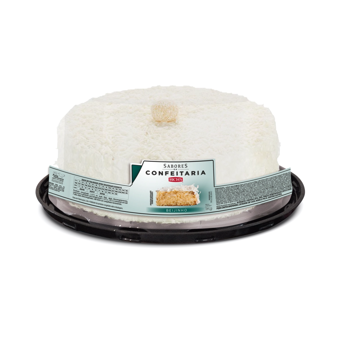 Bolo Congelado Beijinho Sabores Da Confeitaria Bandeja 1kg