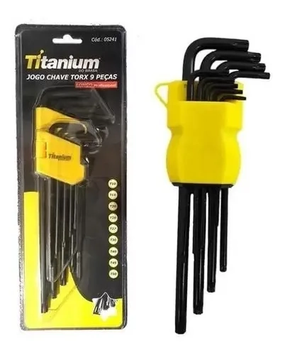 Kit Chave Torx Longo 09 Pecas T10 A T50
