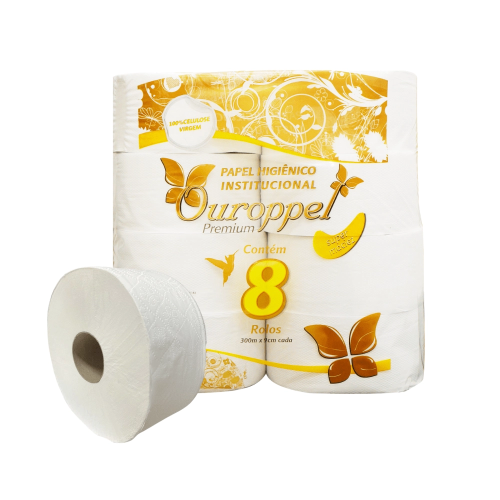Ouro Papel Hig Rolao Premium 8x300 9cm 1727