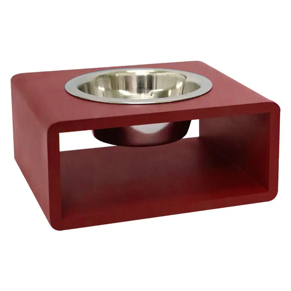 Comedouro Grande Individual Modern Vermelho