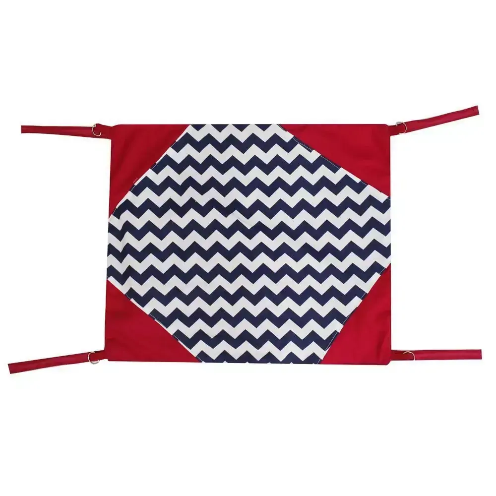 Rede para Gatos Chevron Azul Marinho e Vermelho Hello Pet