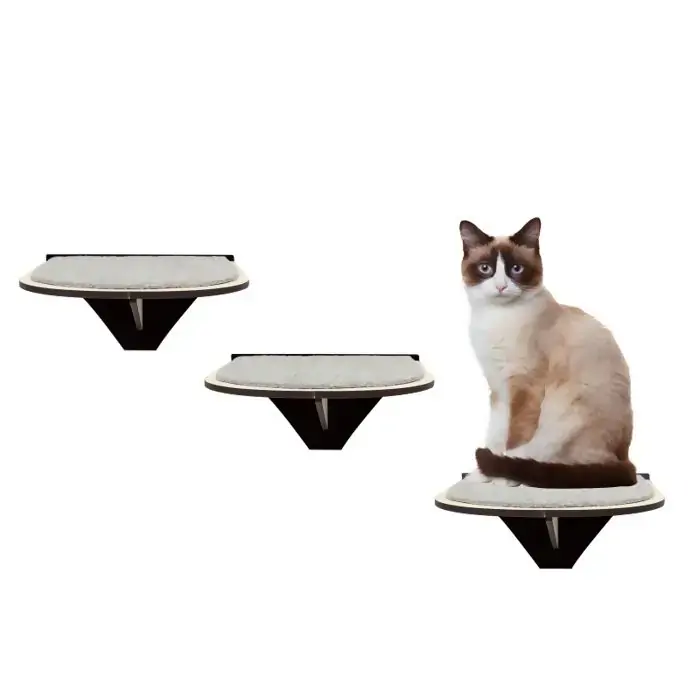Kit De Degraus Para Gatos Com Carpete Hello Pet 3un