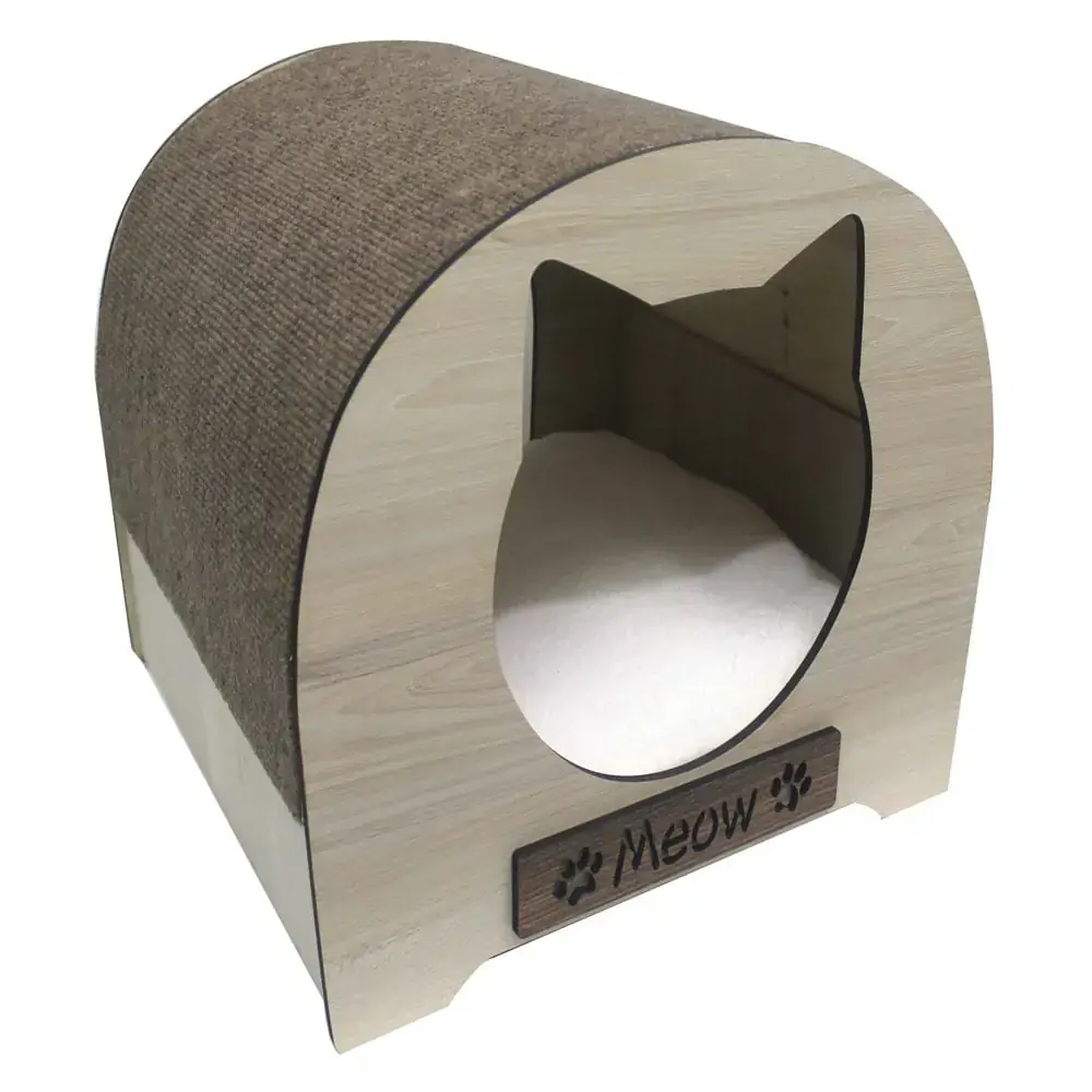 Toquinha Luna Arranhador Para Gatos Amadeirado Hello Pet