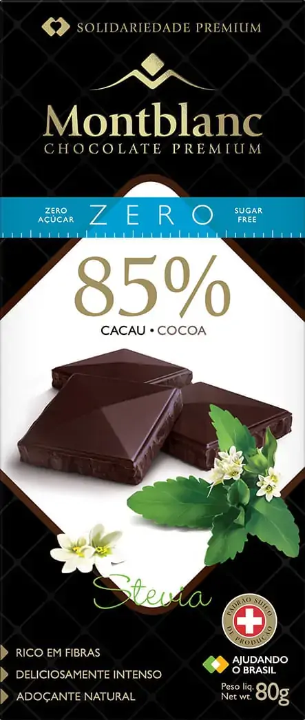 Choc Dark 85 Zero Montblanc 80g