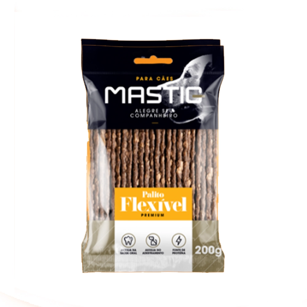 Palito Mastigável Flexível Para Cães Bacon Mastig Premium 200g