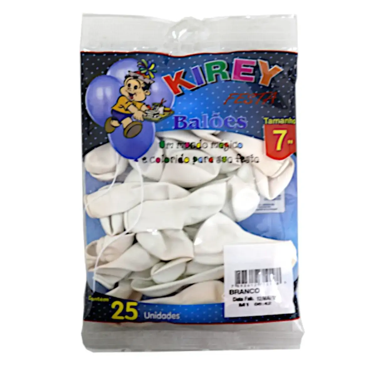 Balao Kirey Redondo N 7 Branco C/25