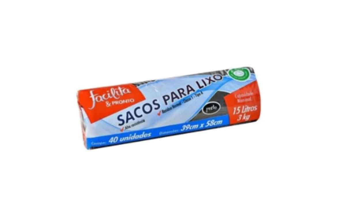 Saco Lixo 15lts