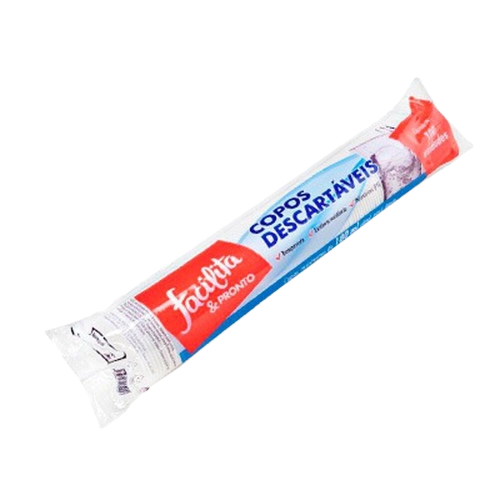 Copo Plastico Facilita Pronto Branco C/100