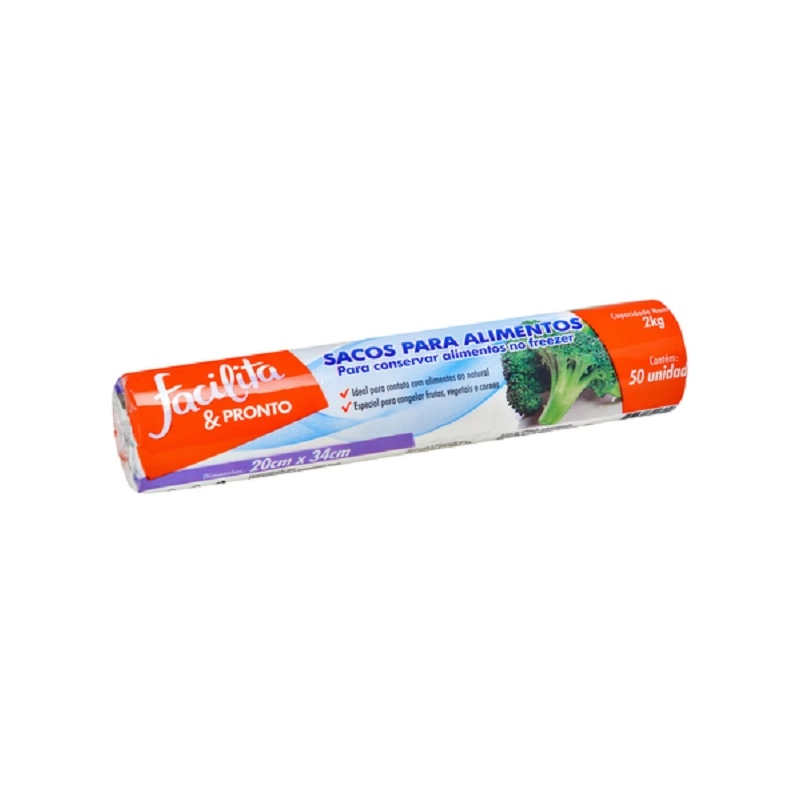 Saco P/alimentos Facilita Pronto 2kg C/50unidade