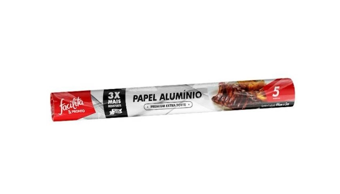 Folha Aluminio Facilita Pronto 44cm X 5m