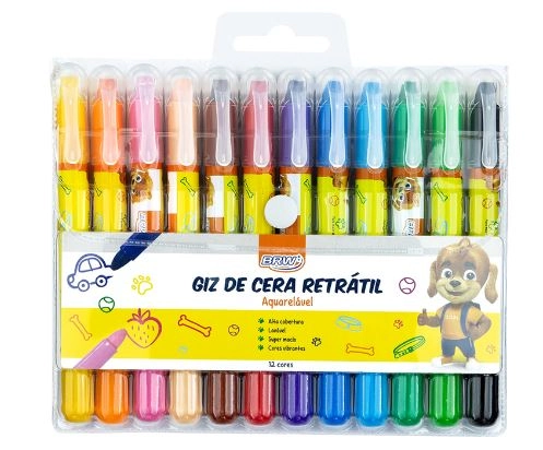 Giz De Cera Retratil C/ 12unid. Brw