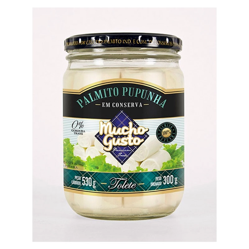 Palmito Pupunha Mucho Gusto Tolete 530g