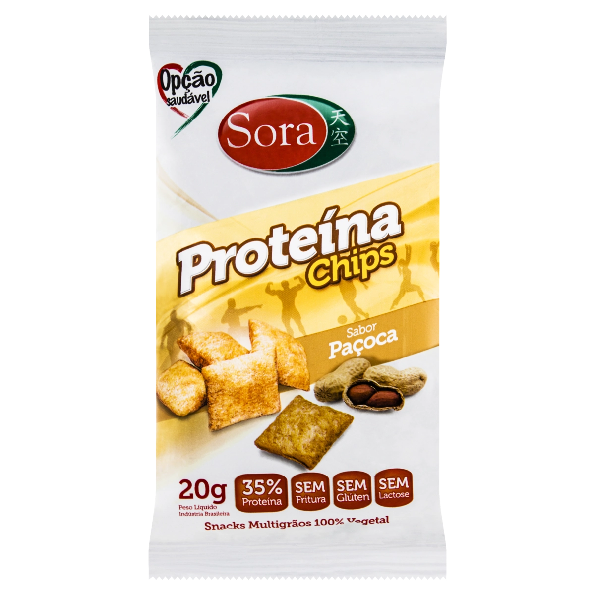 Snacks Paçoca Zero Lactose Sora Pacote 20g