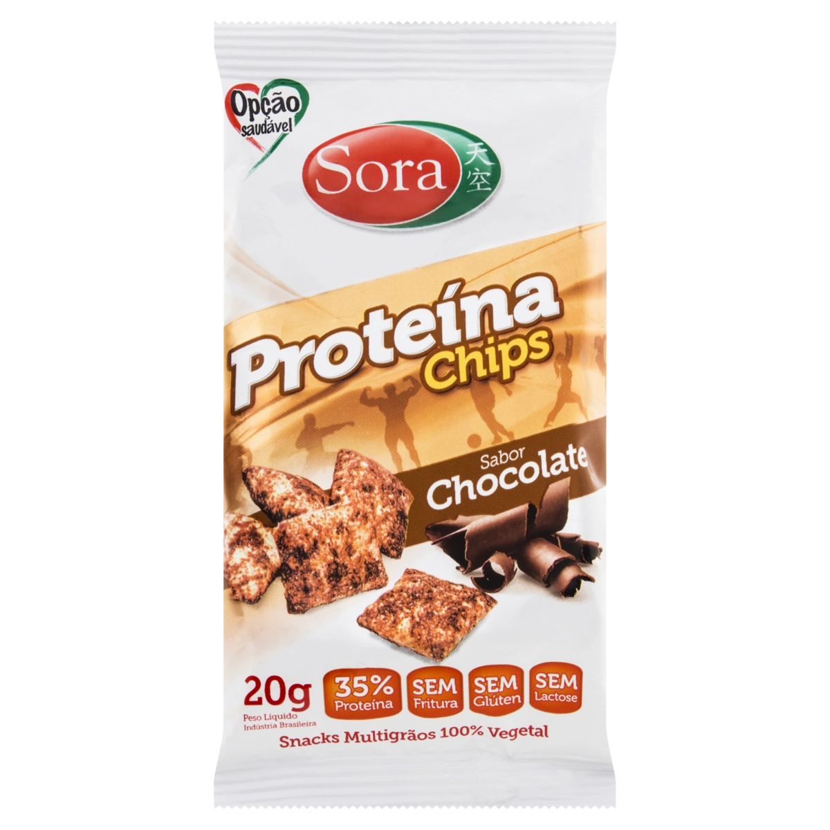 Snack Chocolate Zero Lactose Sora Pacote 20g