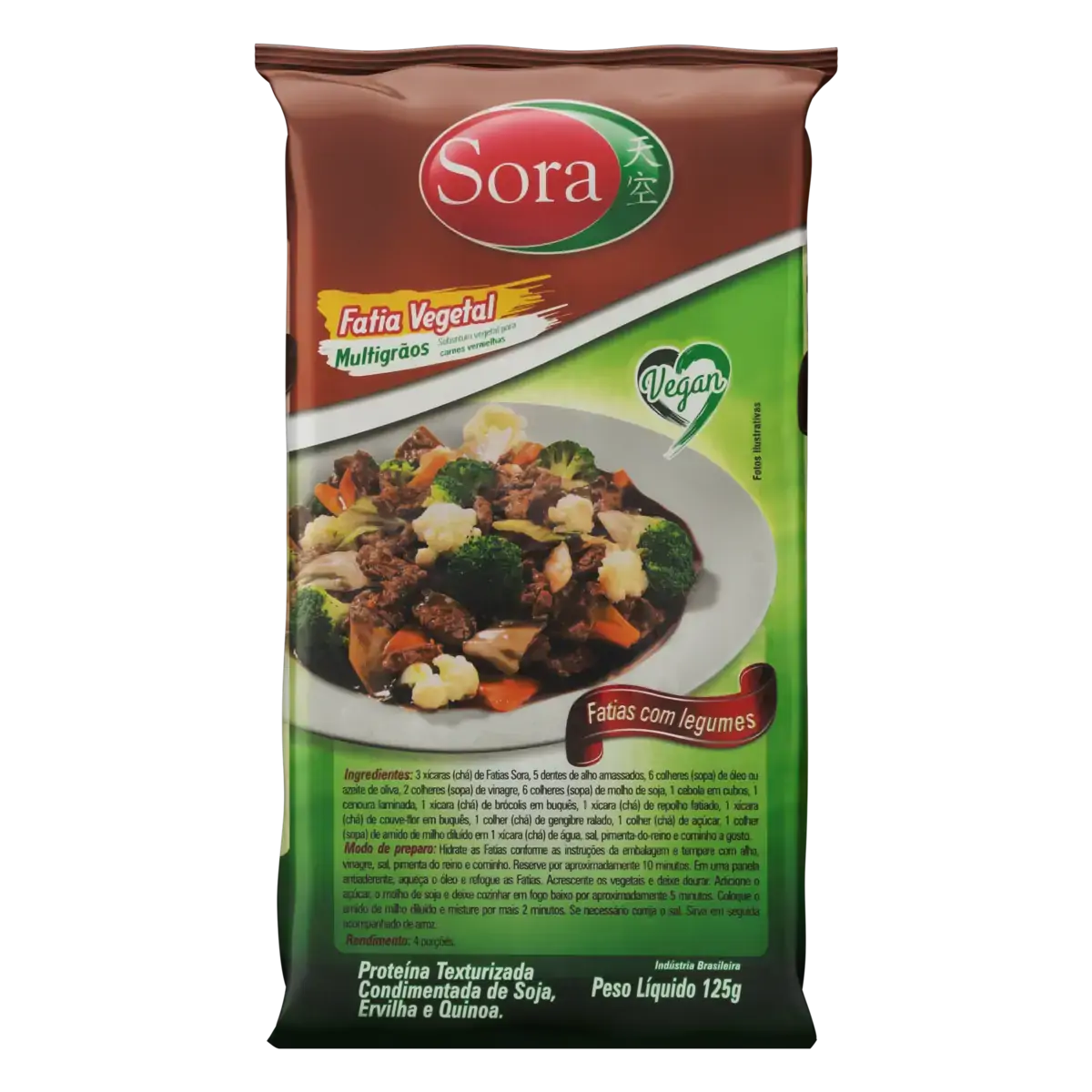 Fatia Vegetal Multigrãos Carne Vermelha Sora Pacote 125g