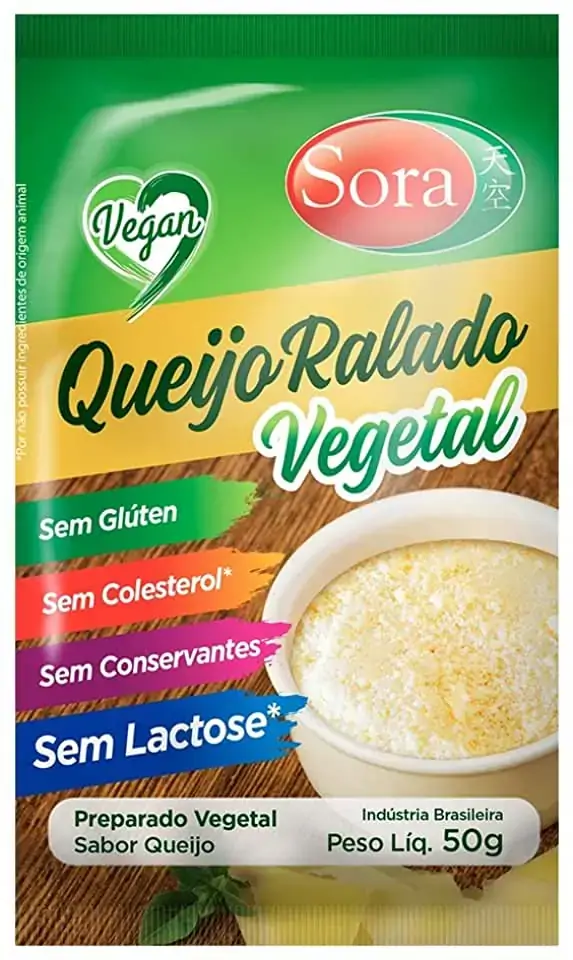 Queijo Ralado Vegetal Sora Pacote 50g