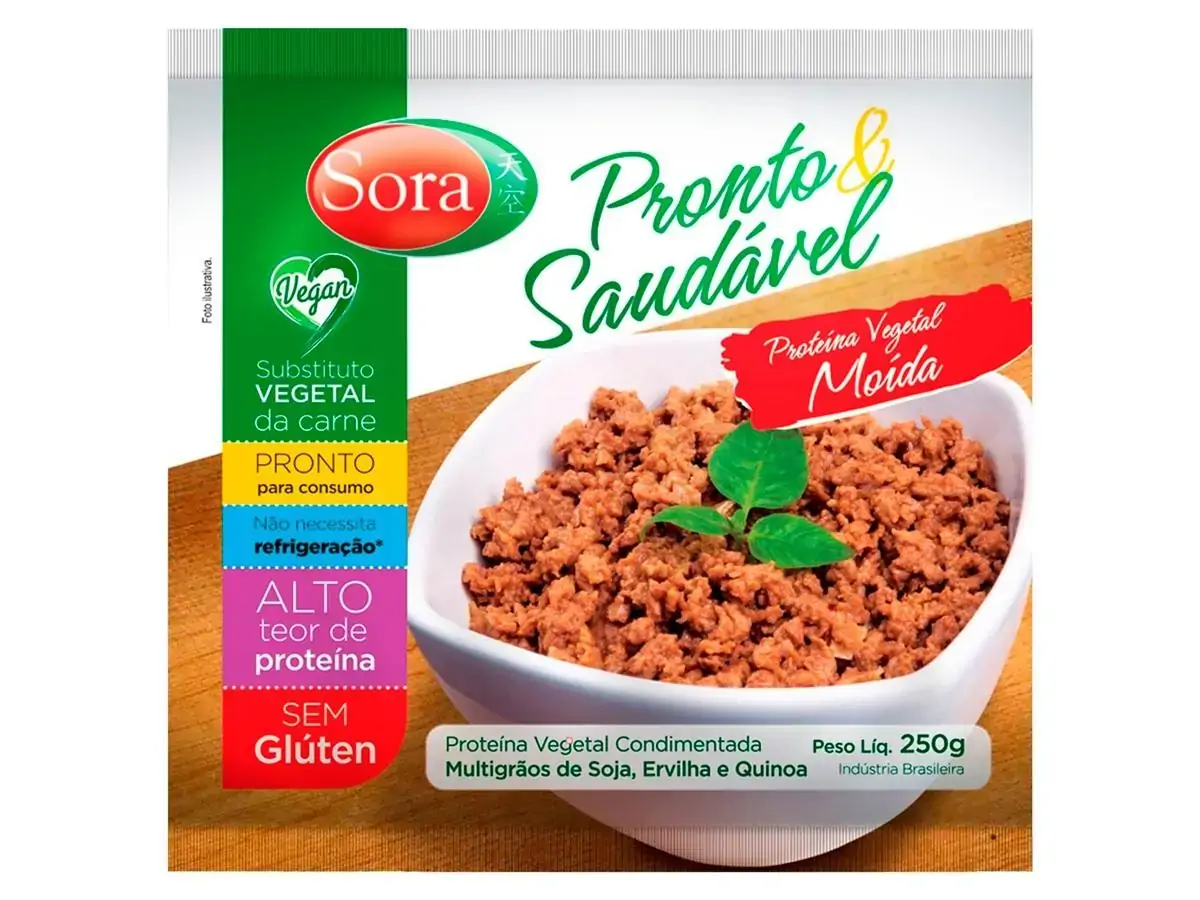 Carne Moída Vegana Sem Glúten Pronto e Saudável Sora 250g