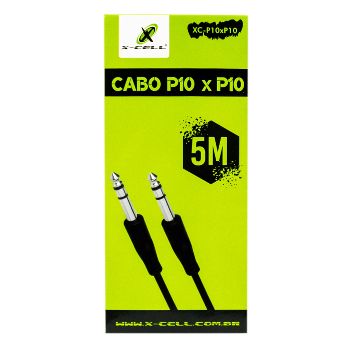 Cabo P10 Macho X P10 Macho 5.0m Xc P10 P10 Comercial Bella