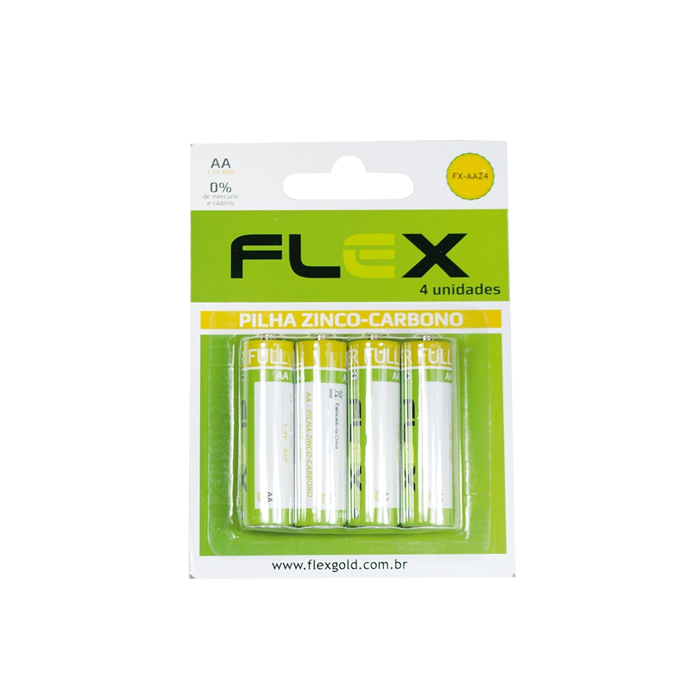 Pilha Zinco Carbono Aa 4un Fx Aaz4 Bella Via