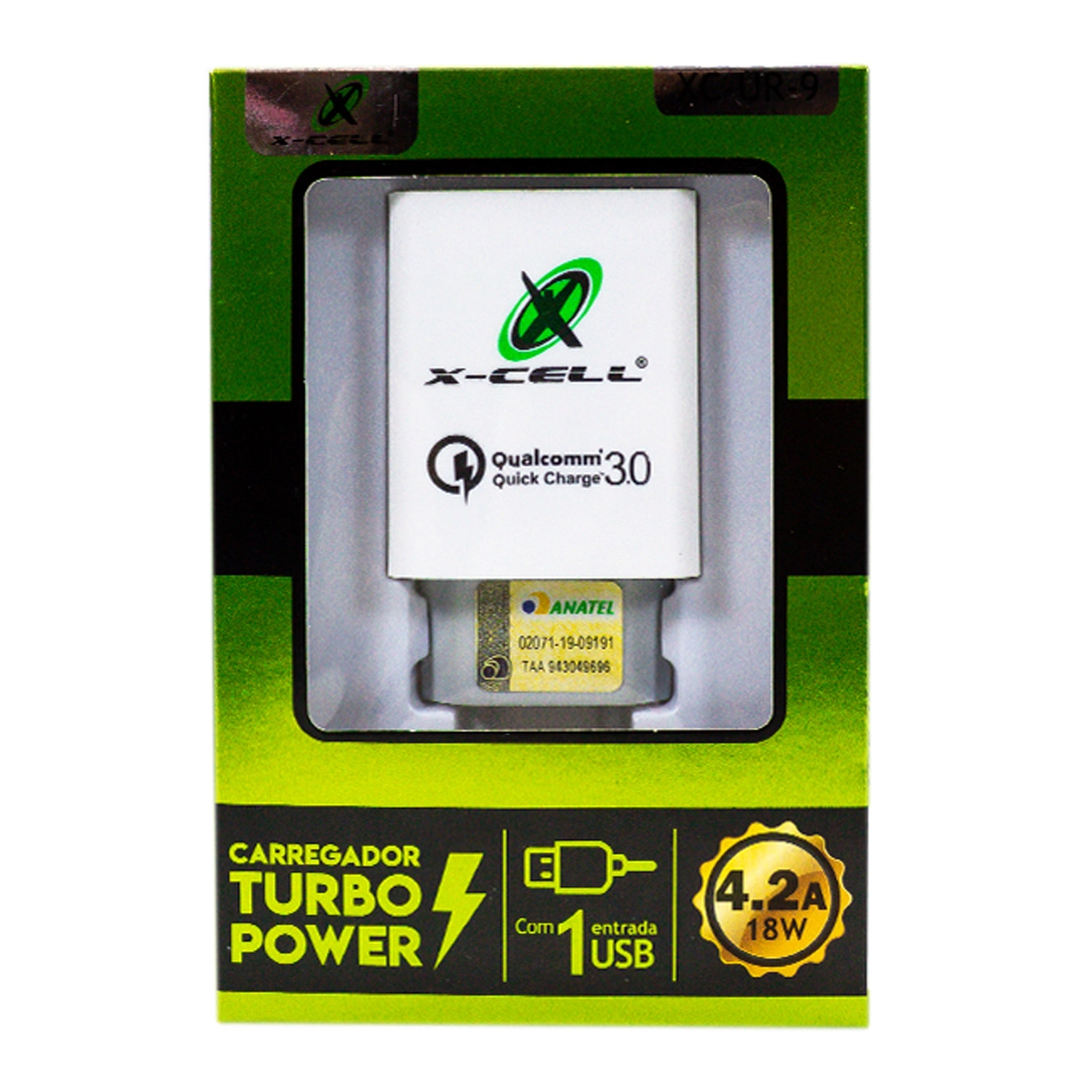 Carregador Com Fio Xcell Turbo Nr9