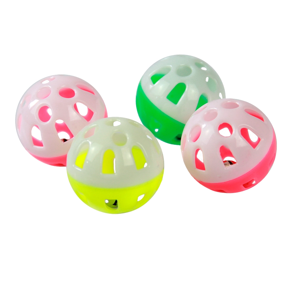 Bola Com Guizo Para Para Gatos 4 Peças 4 Cm