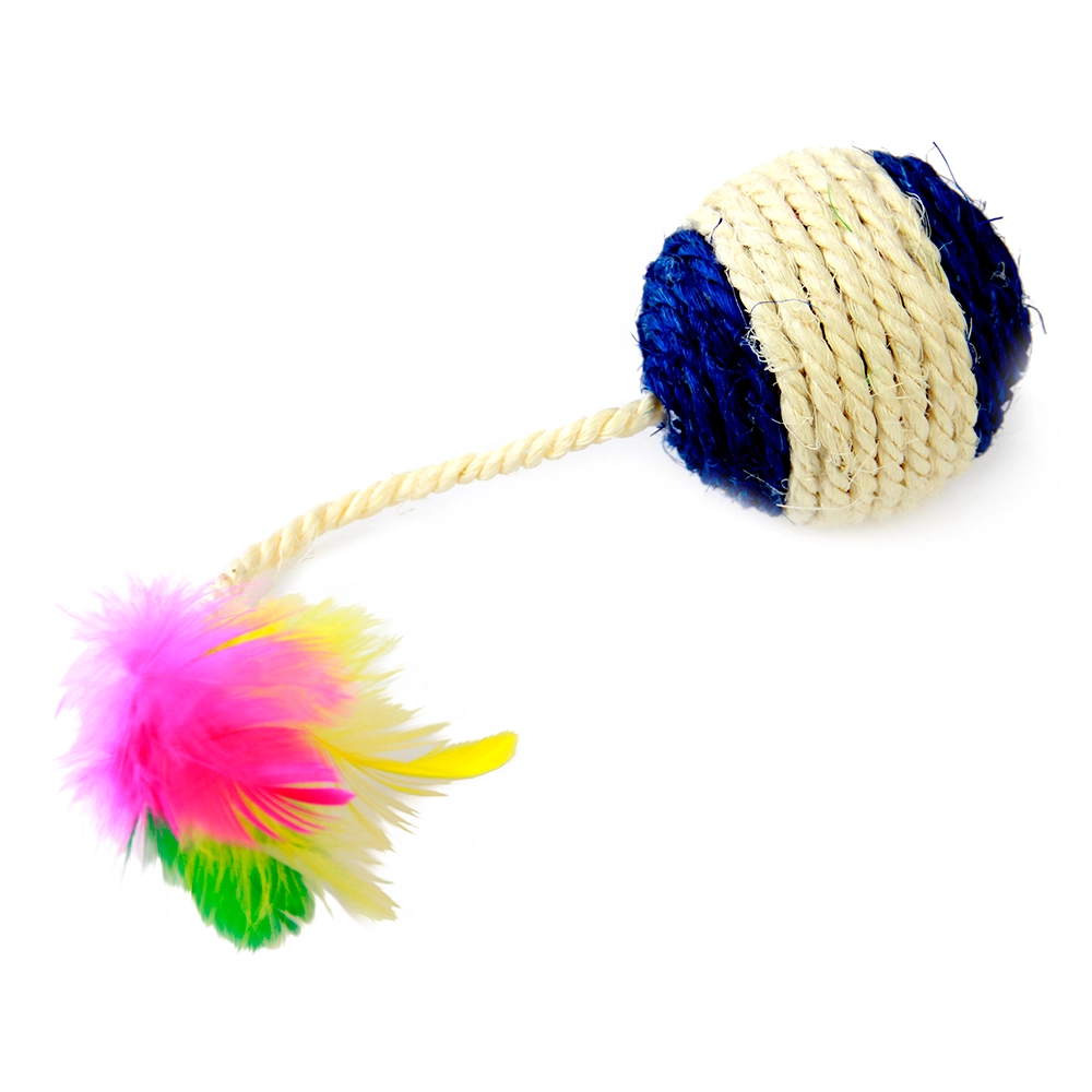 Brinquedo Para Gatos Sisal Bola Com Pena Napi Un