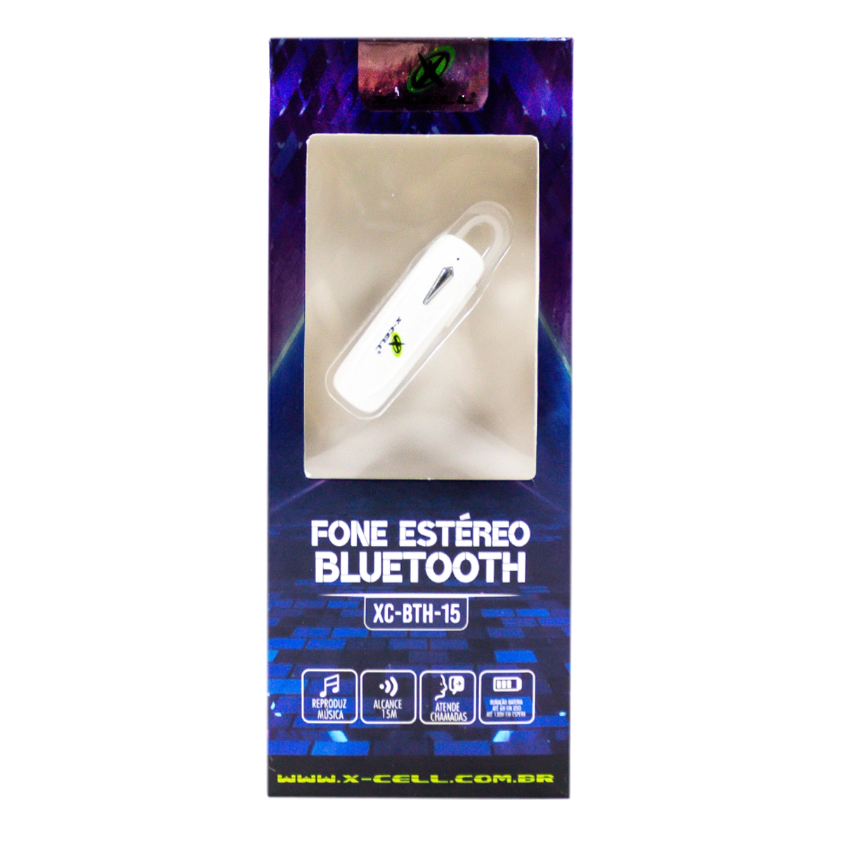 Fone Ouvido Bluetooth Estereo Preto Xc Bth 15 P Comercial Bella