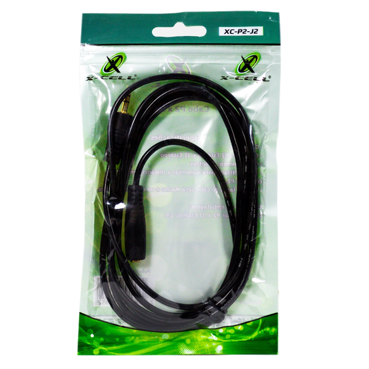 Cabo Extensor P2 Macho X P2 Femea Xc P2 J2 Comercial Bella Via