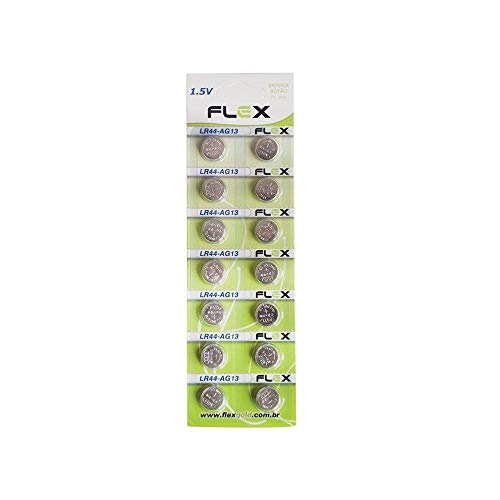 Pilha Lr44 Alcalina 1,5v 120mah Cartela C/14 Flex