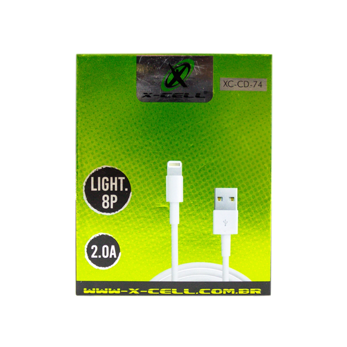 Cabo De Dados Usb Light 8p 2.0a 1.0m Xc Cd 74 Comercial Bella