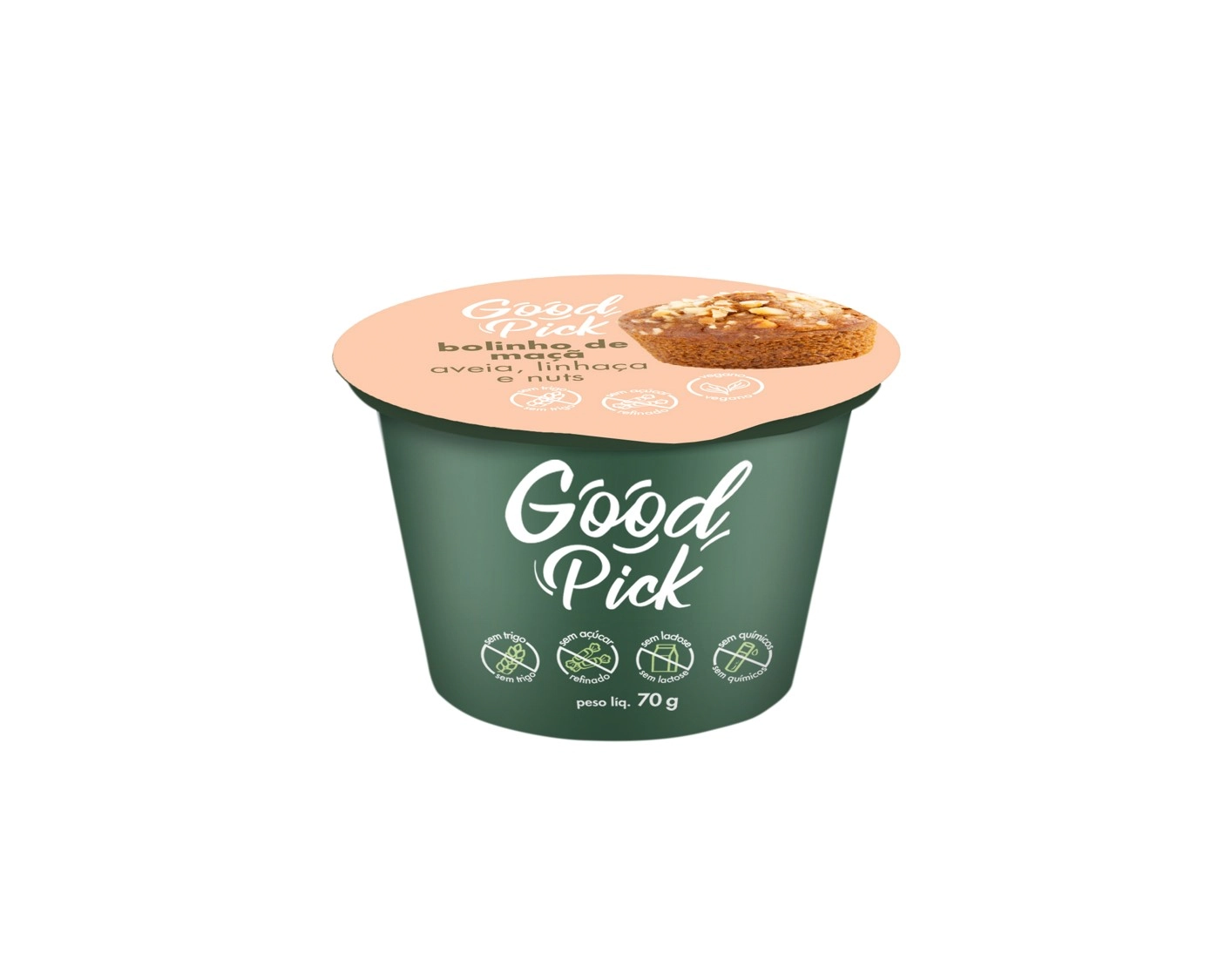 Bolinho Good Pick Zero Pt 70g Maca/aveia/linhaca/nuts