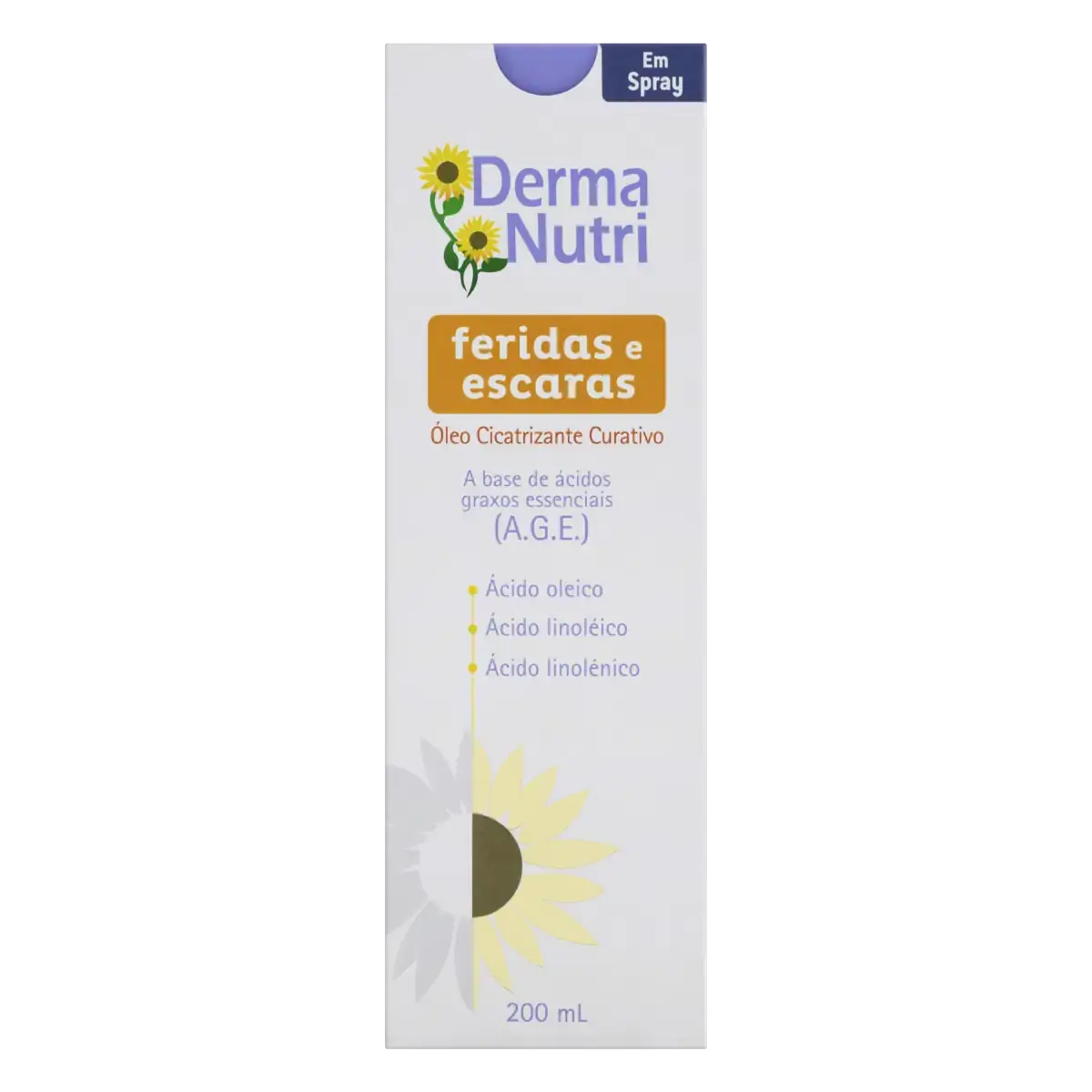 óleo Cicatrizante Curativo Spray Dermanutri Caixa 200ml