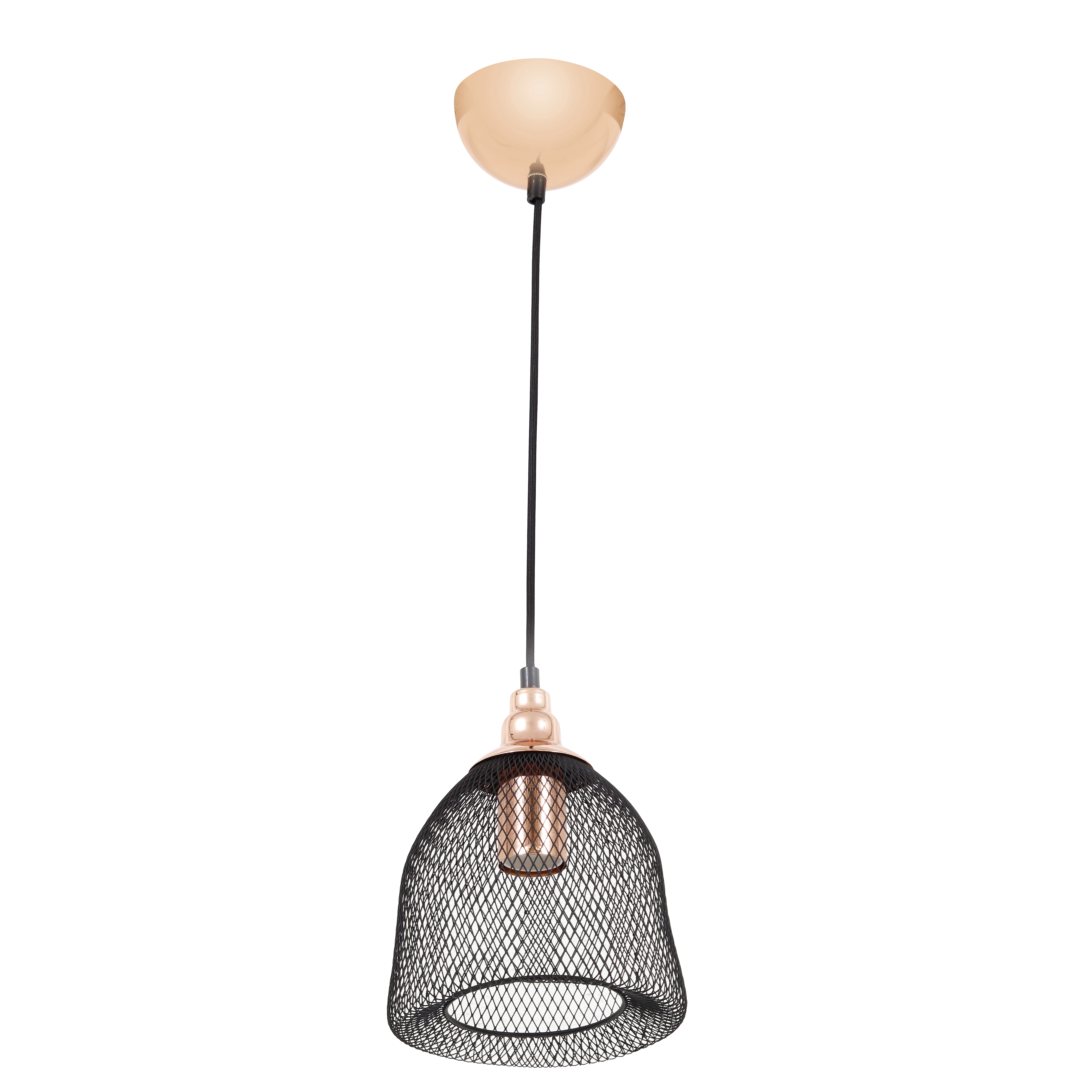 Pendente 1 Lâmpada Preto Metal CH2059-1 Chandelie