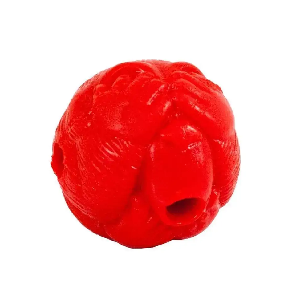 Bola Macaquinho Com Dispenser De Ração Ou Petisco Vermelho Tamanho G Pet Games